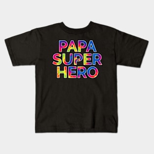 Papa Superhero Stye Kids T-Shirt